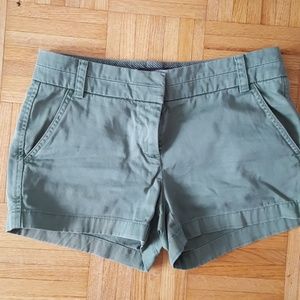J. Crew Green 3" Chino shorts